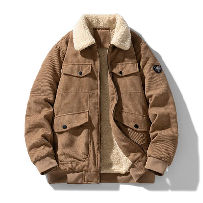 Men’s Corduroy Collar Jacket Winter
