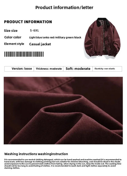 Men’s Vintage Denim Jacket Spring Autumn