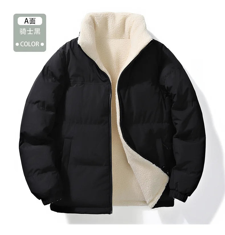 Unisex Lamb Fleece Cotton Jacket Winter