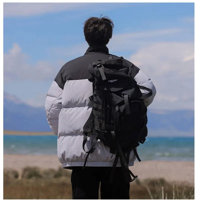 Thickened down Jacket Winter Warm Casual Outerwear for Couples Duck Feather New Youth Fashionable Short Sleeve Hooded A- Line