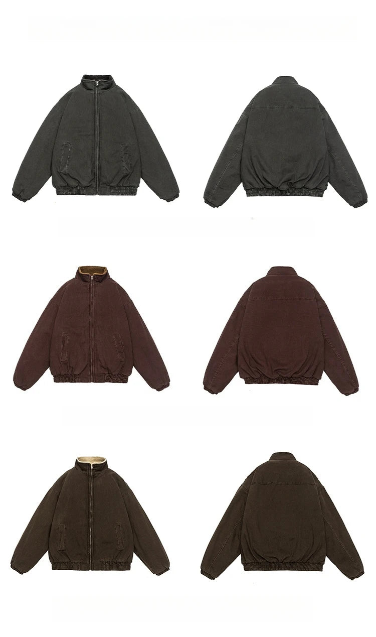 Men’s Vintage Polar Fleece Jacket Winter