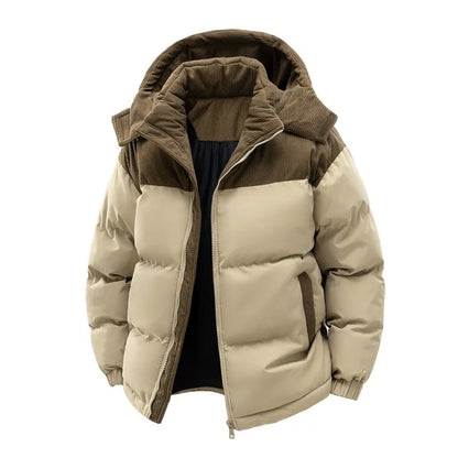 Autumn /Winter Men Outdoor Removable Hooded Windbreak Jacket Coats Men Warm Outwear Casual Fashion Solid Parkas Jacket Male Tops
