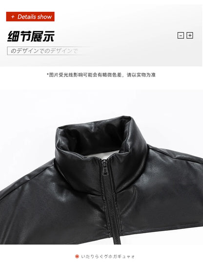 Short Parkas for Men Autumn Winter Down Cotton-Padded Thickened Stand Collar Puffer Jacket New Style Bread Jacket Casual Coat