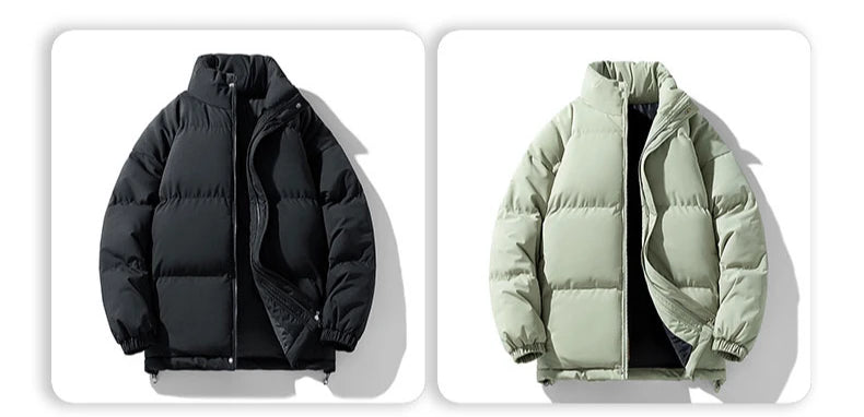 Casual Cotton Parka Jackets Men Winter Warm Fashion Korean Loose Coat Couples Padded Coat Harajuku Windproof Warm Jackets Women