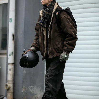 Men’s Vintage Polar Fleece Jacket Winter