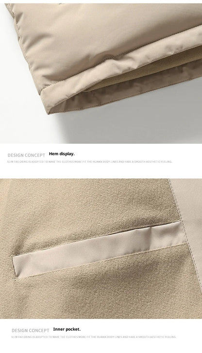 Men's Winter Thickened Warm Cotton Jacket - Casual Youth Fashion Coat