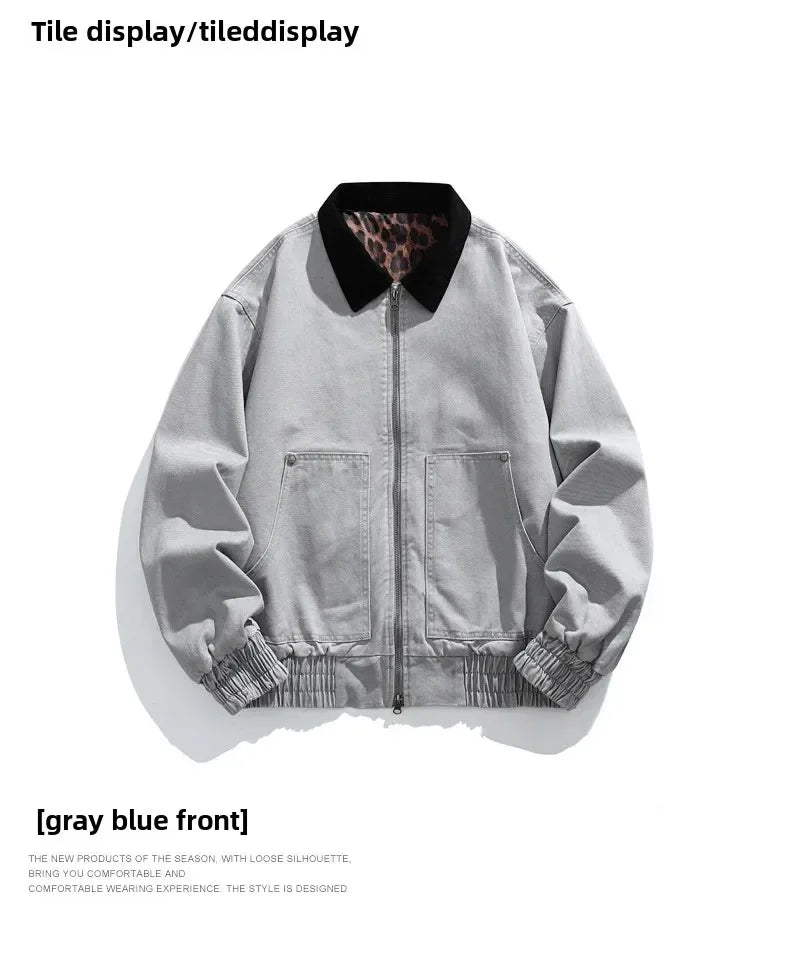 Men’s Vintage Denim Jacket Spring Autumn