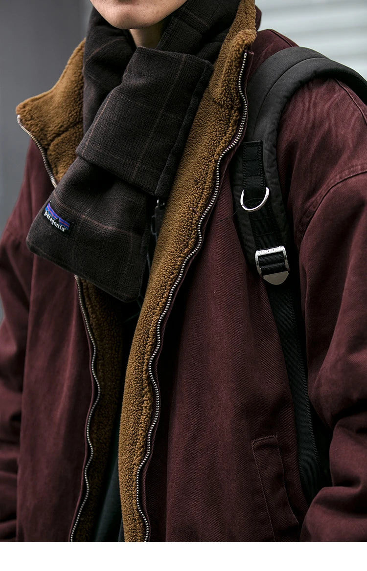 Men’s Vintage Polar Fleece Jacket Winter