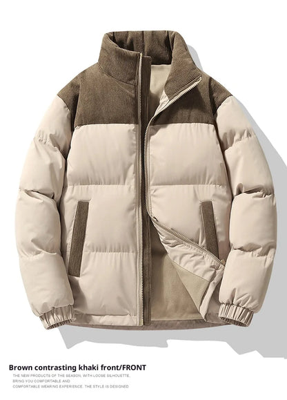 Men's Winter Thickened Warm Cotton Jacket - Casual Youth Fashion Coat