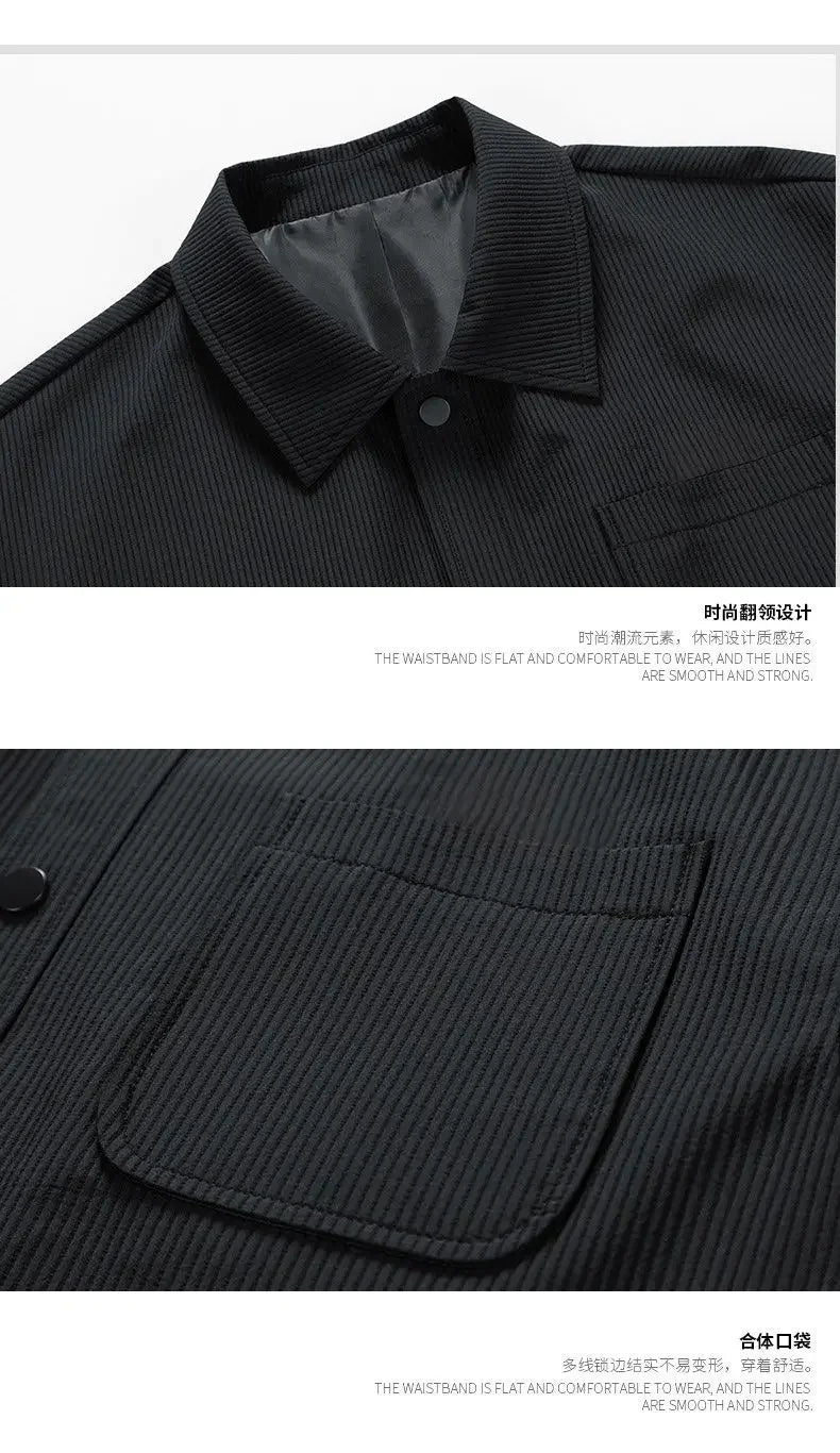 Men’s Striped Casual Work Jacket Autumn/Winter