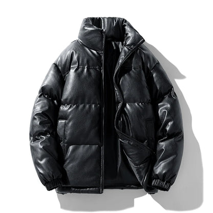 Short Parkas for Men Autumn Winter Down Cotton-Padded Thickened Stand Collar Puffer Jacket New Style Bread Jacket Casual Coat