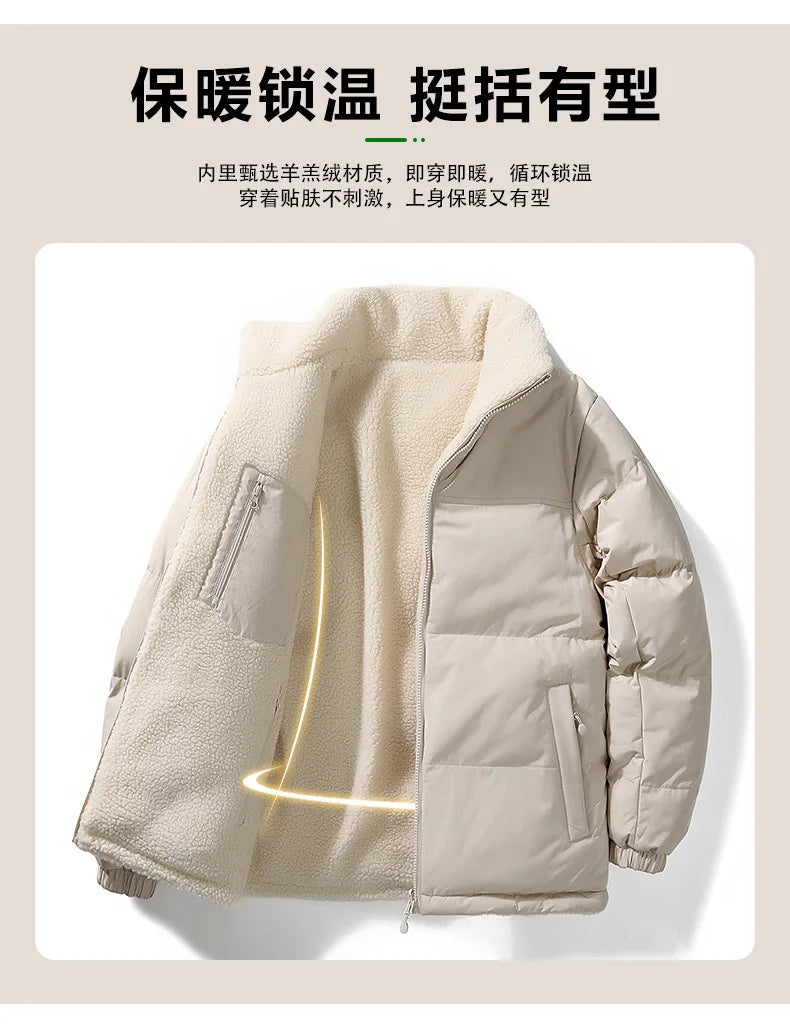 Unisex Lamb Fleece Cotton Jacket Winter