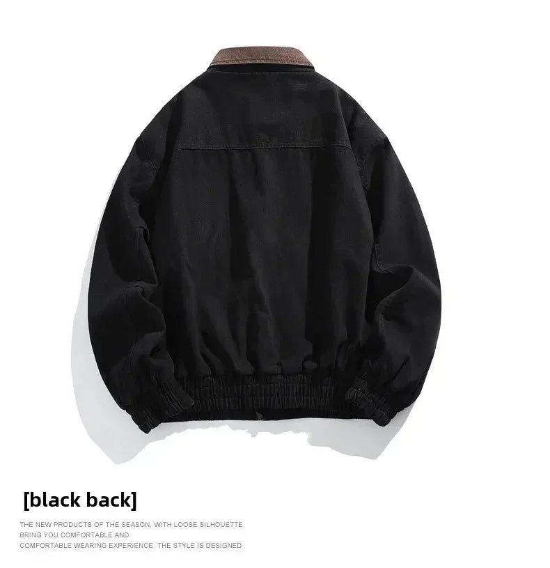 Men’s Vintage Denim Jacket Spring Autumn