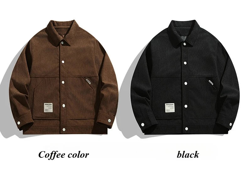 Men’s Corduroy Loose Casual Jacket Spring Autumn