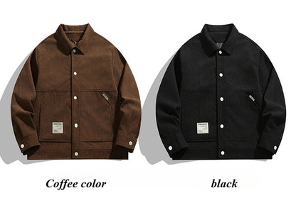 Men’s Corduroy Loose Casual Jacket Spring Autumn