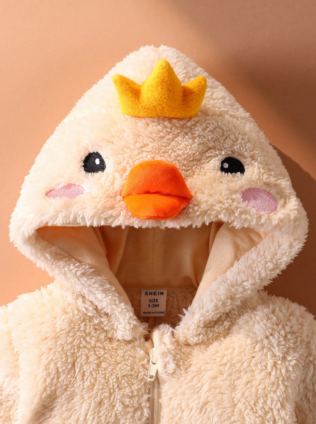 Newborn Cute 3D  Design Outfit, Including 3D Hat, 3D Hand Design, Long Sleeve Bodysuit, And Long Pants