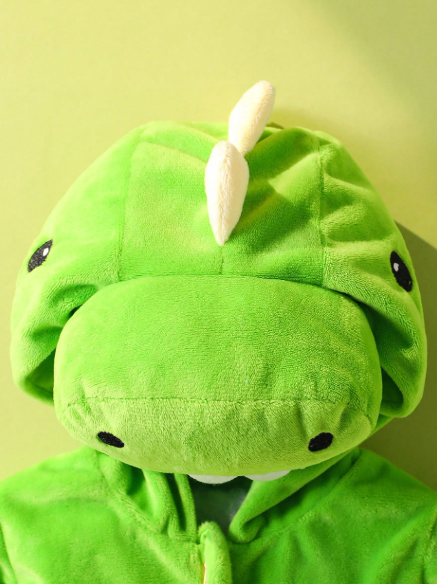 Persoplay Kids Newborn Cute Funny Crystal Plush 3D Dinosaur Shaped Romper With Long Sleeve And Pants