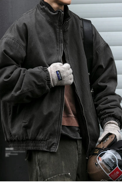 Men’s Vintage Polar Fleece Jacket Winter