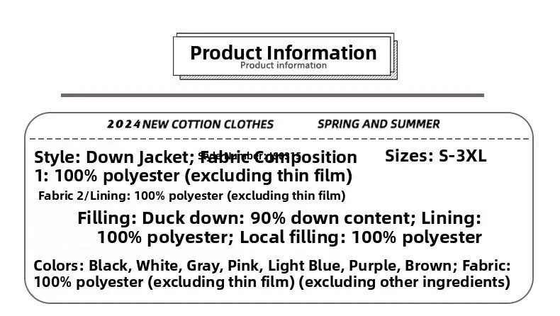 Thickened down Jacket Winter Warm Casual Outerwear for Couples Duck Feather New Youth Fashionable Short Sleeve Hooded A- Line