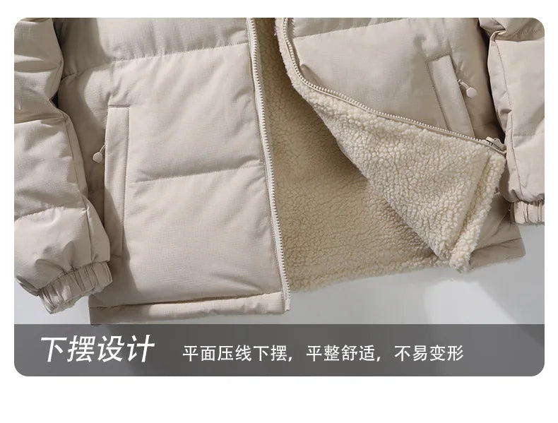 Unisex Lamb Fleece Cotton Jacket Winter