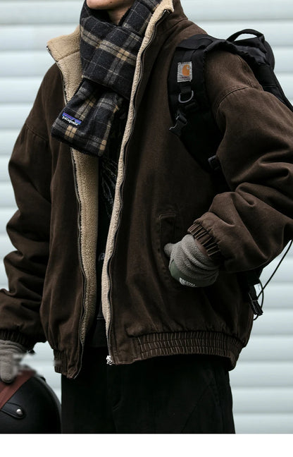 Men’s Vintage Polar Fleece Jacket Winter