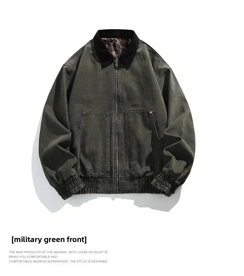 Men’s Vintage Denim Jacket Spring Autumn