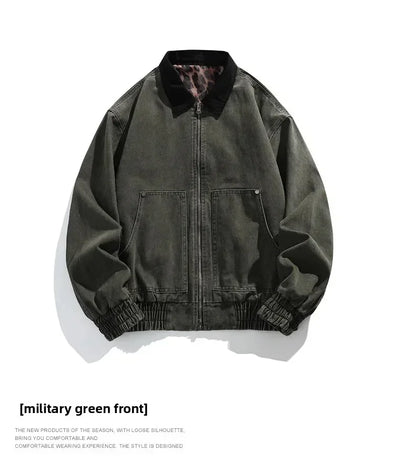 Men’s Vintage Denim Jacket Spring Autumn