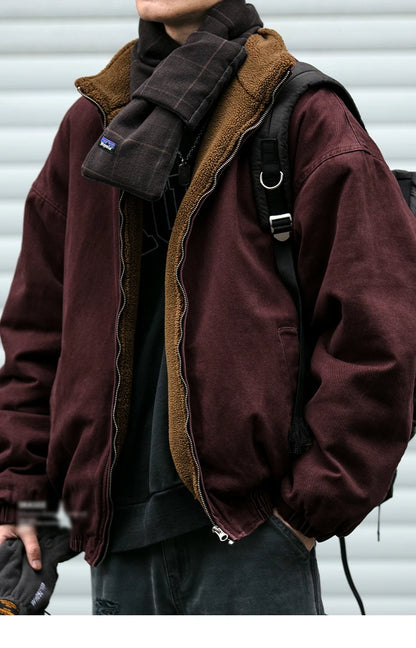 Men’s Vintage Polar Fleece Jacket Winter