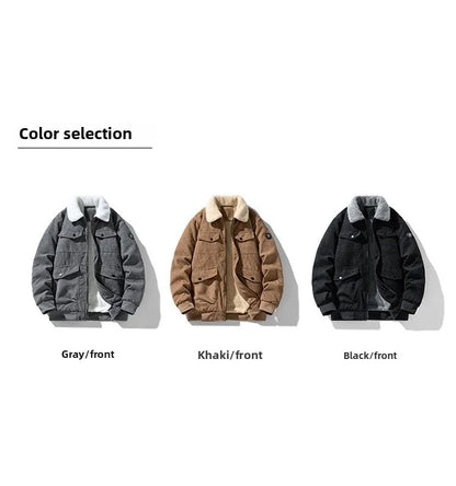 Men’s Corduroy Collar Jacket Winter