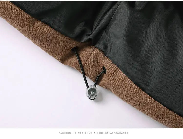 Thicken Warm Winter Jacket Men Women Suede Fabric Stand Collar Cotton Padded  Jacket Casual Loose Solid Windproof Bread Coats