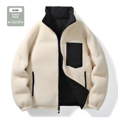 Unisex Lamb Fleece Cotton Jacket Winter