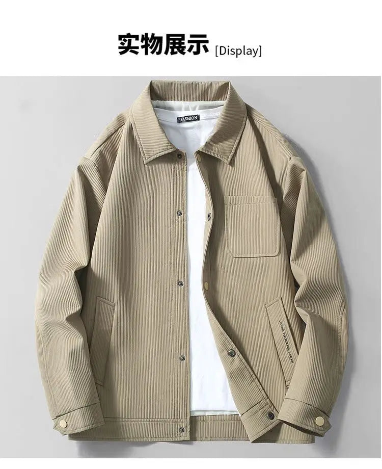Men’s Striped Casual Work Jacket Autumn/Winter