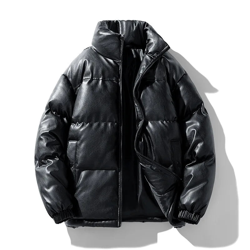 New Style Couple's Autumn-winter Short-sleeved Cotton Coat for Men, Long Collar, Warm Cotton Coat for Men Men's Jacket