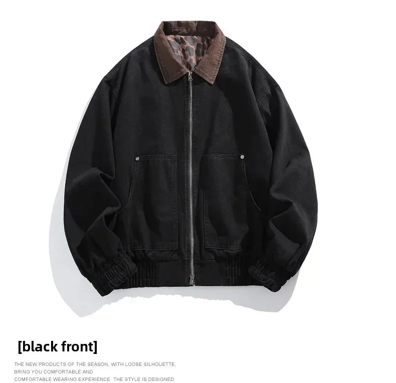 Men’s Vintage Denim Jacket Spring Autumn